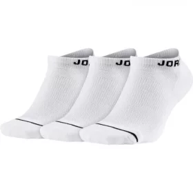   JORDAN JUMPMAN NO-SHOW SOCKS (3 PAIR) WHITE/WHITE/WHITE/BLACK