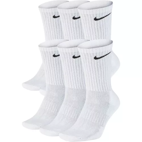 NIKE EVERYDAY CUSH SOCKS 6PR 132 WHITE/BLACK