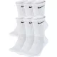 NIKE EVERYDAY CUSH SOCKS 6PR 132 WHITE/BLACK