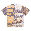 MITCHELL & NESS NBA LOS ANGELES LAKERS JUMBOTRON 2.0 SUBLIMATED TEE WHITE