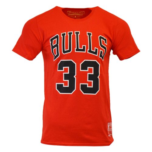 MITCHELL & NESS NBA CHICAGO BULLS LAST DANCE NUMBER 33 TEE RED