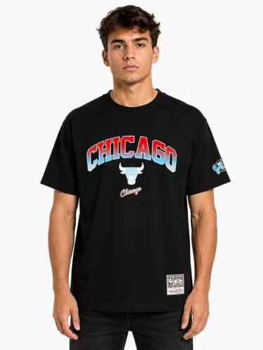 Mitchell & Ness NBA Chicago Bulls Quiet Blaze Arch Tee Black L