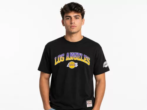 Mitchell & Ness NBA Los Angeles Lakers Quiet Blaze Arch Tee Black L