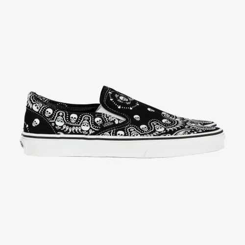 VANS CLASSIC SLIP ON (BANDANA) BLACK/TRUEWHITE