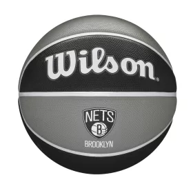   WILSON NBA TEAM TRIBUTE BROOKLYN NETS BASKETBALL 7 BLACK/GREY