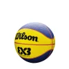 Wilson FIBA 3X3 Mini Rubber Basketball Blue/Orange 3