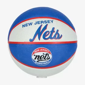   WILSON NBA TEAM RETRO MINI NEW JERSEY NETS BASKETBALL 3 BLUE/WHITE