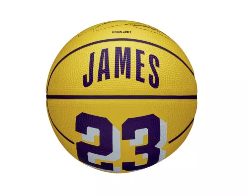 Wilson NBA Player Icon Mini Basketball LeBron New Yellow 3