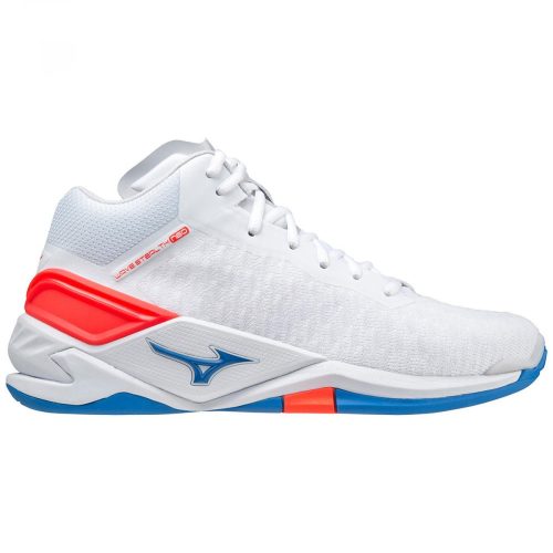 MIZUNO WAVE STEALTH NEO MID WHITE / IGNITION RED / FRENCH BLUE