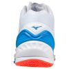 MIZUNO WAVE STEALTH NEO MID WHITE / IGNITION RED / FRENCH BLUE