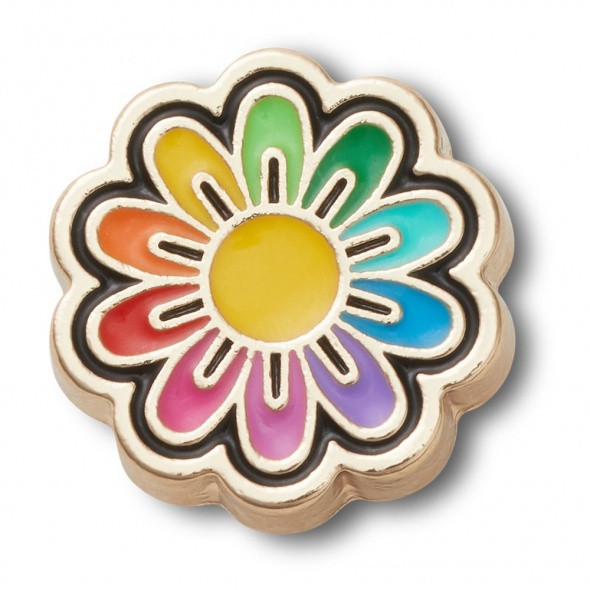 Crocs Arany szivárvány virág Jibbitz MC