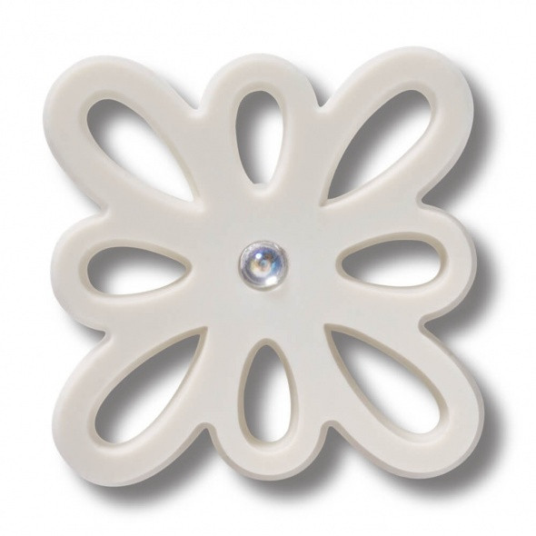 Crocs Kivágott fehér virág Jibbitz