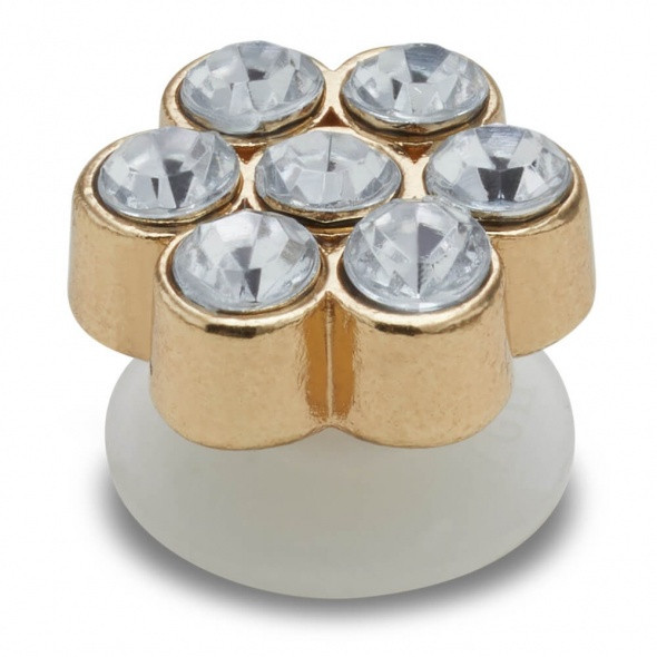 Crocs Apró ezüst köves virág Jibbitz