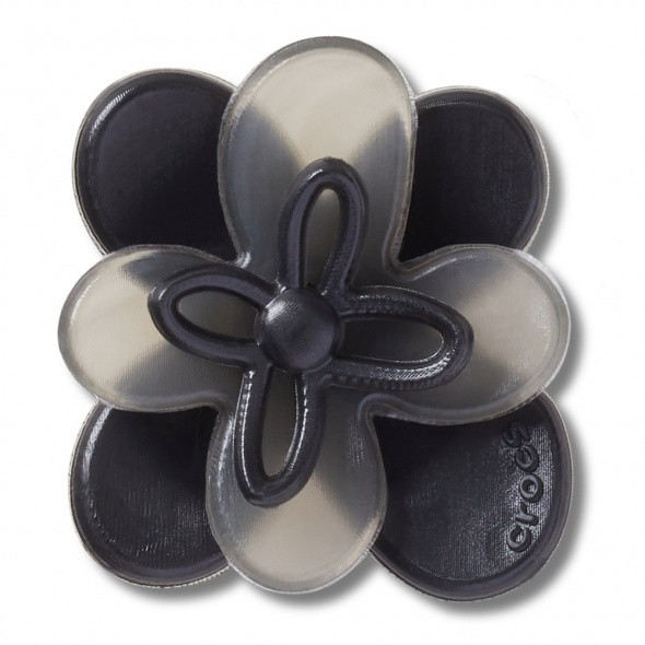 Crocs Fekete nyíló virág 1 Jibbitz