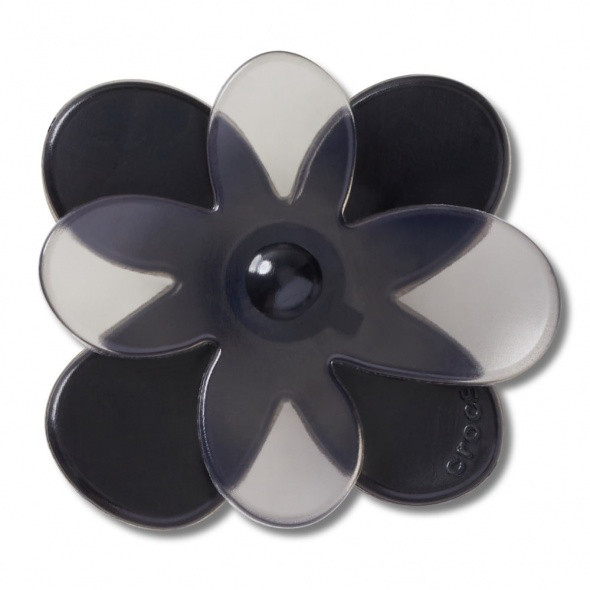 Crocs Fekete nyíló virág 2 Jibbitz