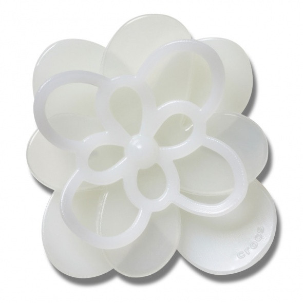 Crocs Fehér nyíló virág 1 Jibbitz