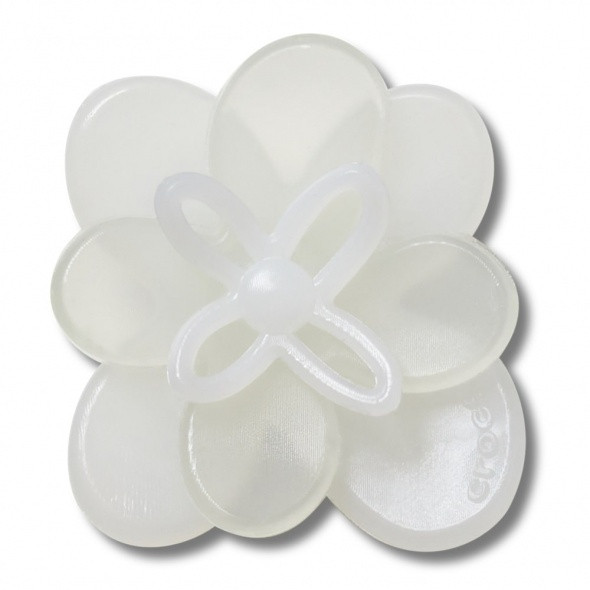 Crocs Fehér nyíló virág 2 Jibbitz