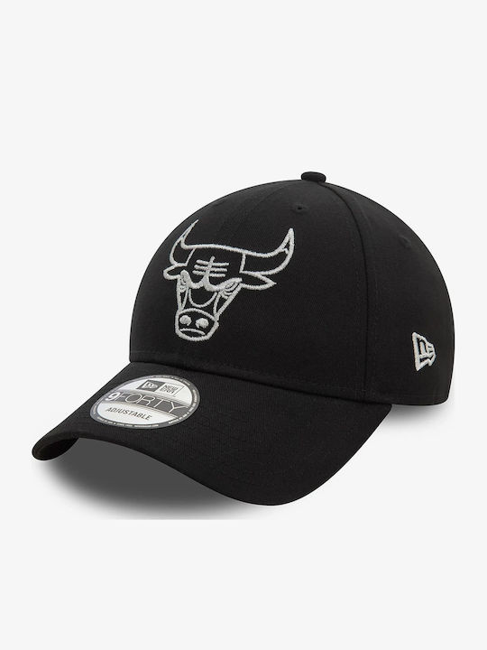 New Era 940 NBA Metallic Outline 9FORTY Chicago Bulls Cap Black