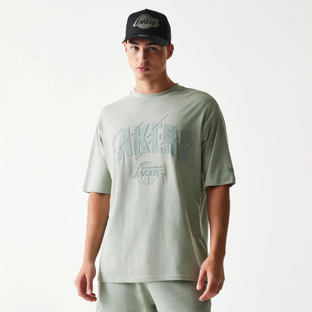 New Era NBA Los Angeles Lakers Oversized T-Shirt Pastel Green L