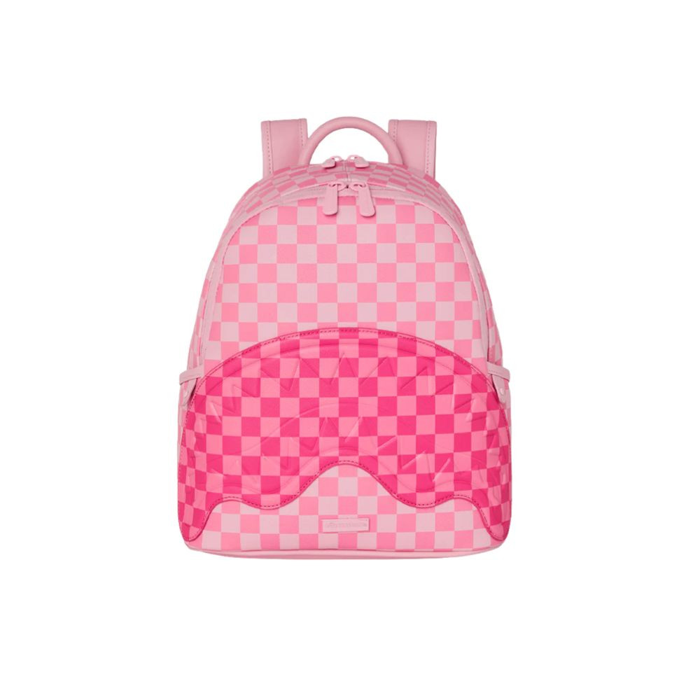 Sprayground Pink Sharks In Paris Patch Savage Backpack Pink