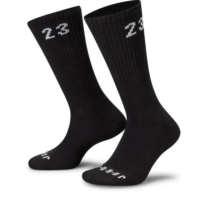 JORDAN ESSENTIALS SOCKS 3PR BLACK/WHITE