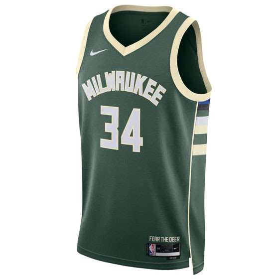 Nike Dri-FIT NBA Milwaukee Bucks Icon Edition 2022/23 Swingman Jersey Green M