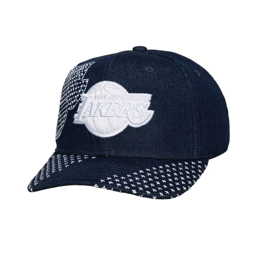 Mitchell & Ness NBA Los Angeles Lakers Run Stitch Pro Snapback Blue ONE