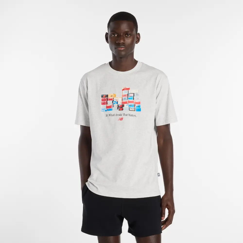 New Balance MT61H0DXAHH Boxes T-Shirt Ash Heather L