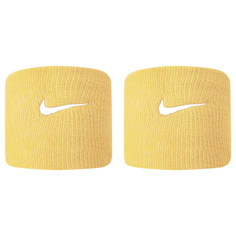NIKE TENNIS PREMIER WRISTBANDS 2 PK TOPAZ GOLD/WHITE