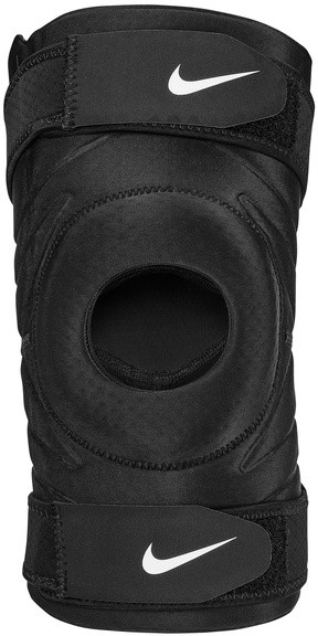 NIKE PRO OPEN KNEE SLEEVE WITH STRAP BLACK/WHITE