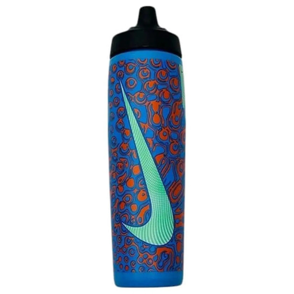 NIKE REFUEL BOTTLE 24 OZ GRAPHIC ORBIT BLUE/BLACK/ORBIT BLUE/HYPER ORANGE/VOLTAGE GREEN