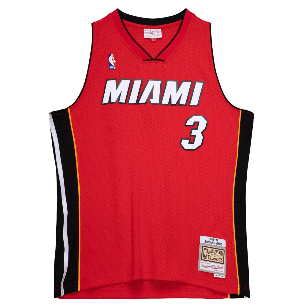 MITCHELL & NESS NBA MIAMI HEAT ALTERNATE JERSEY 2005 DWYANE WADE UNIVERSITYRED