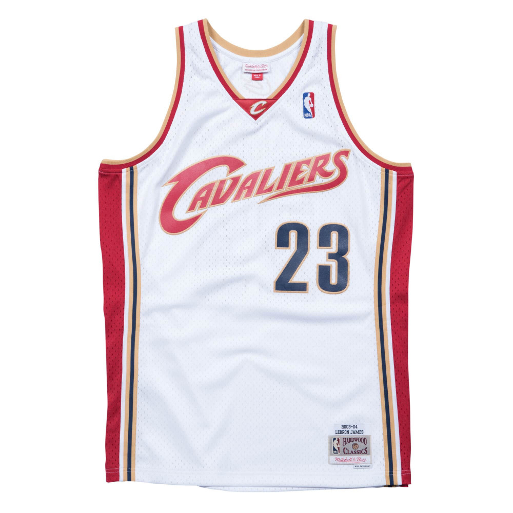 MITCHELL & NESS CLEVELAND CAVALIERS LEBRON JAMES 03-04' #23 SWINGMAN 2.0 JERSEY WHITE