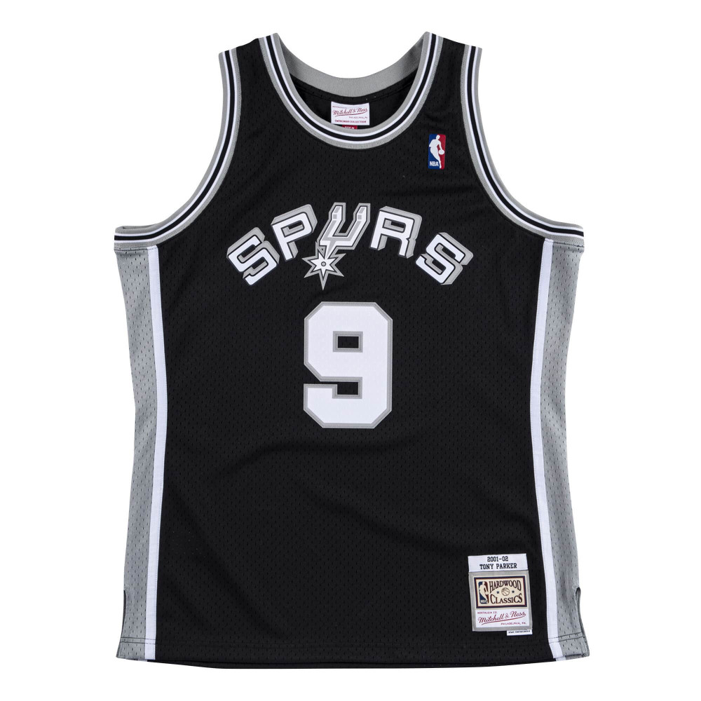MITCHELL & NESS SAN ANTONIO SPURS TONY PARKER 01-02' #09 SWINGMAN 2.0 JERSEY BLACK