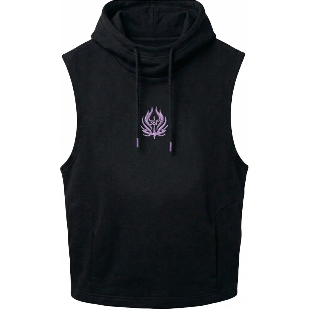 361° Basketball Knit Hooded Vest Black